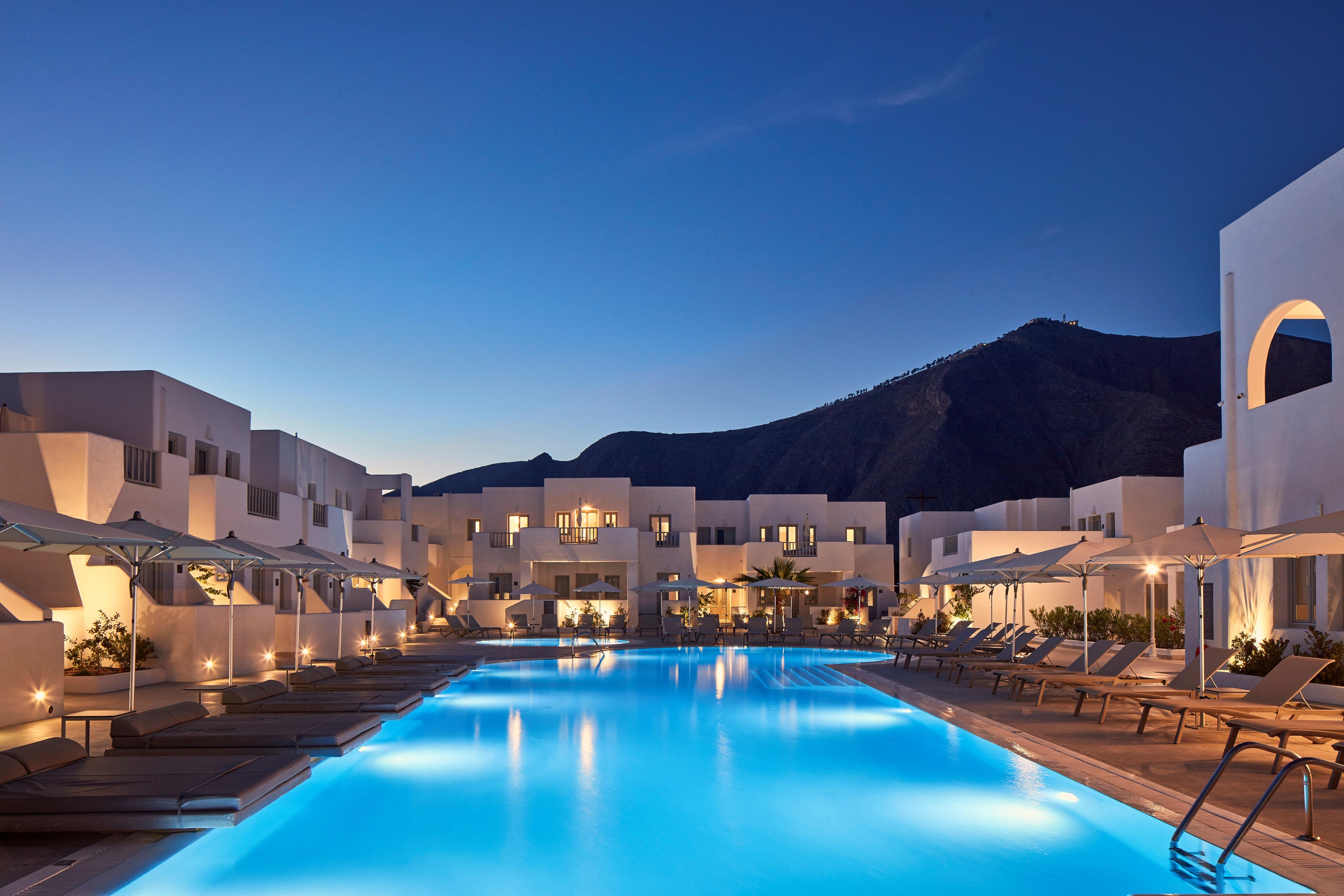 Aqua Blue Beach Hotel Perissa  Exterior photo